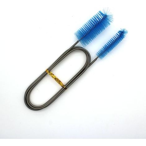 Doppelkopf-Rohrreinigungsbürsten-Set (2 m) – Flexible Reinigungsbürste für Rohre, Abflüsse, Aquarien und Haushalte (Blau) (1/5)