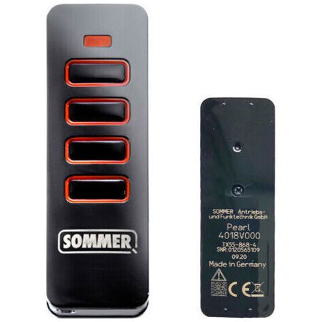 sommer télécommande pearl noire à 4 canaux 4018v000