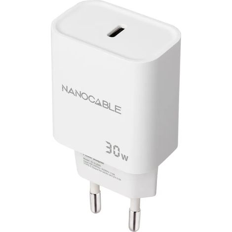 Caricatore Usb-c/pd 30w Bianco Nanocable 10.10.2009