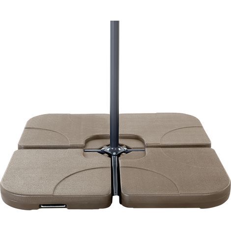 Base per Ombrellone Quadrata Colore Marrone 104 x 104 cm Caria (1/5)