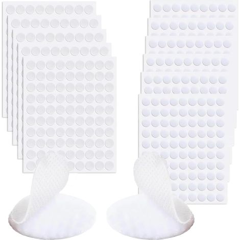 1008 Pcs Scratch Autocollant Rond, 10mm Scratch Autocollant Double Face, Blanc Double Face Rond Pastille Adhesive Collant Point, Pastille Scracht Adhesif, pour DIY, Artisanat etc. (1/5)