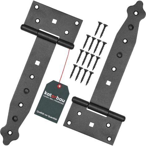 Lot de 2 suspensions en croix de 200 mm - Pour porte de jardin - Revêtement par poudre (200 mm)-NANOTEH (1/5)