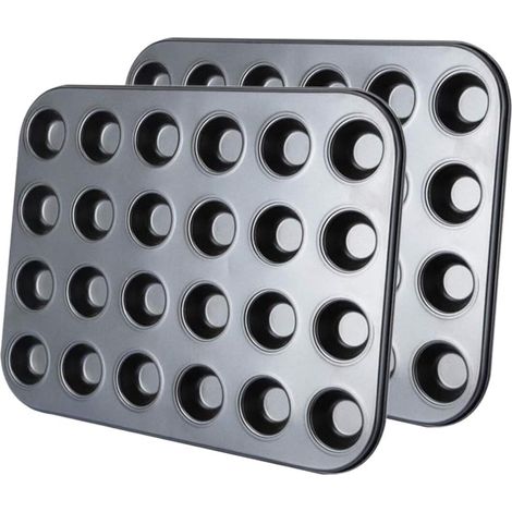 2er-Set Mini-Muffinformen mit Wärmeableitung 38 x 26 cm
