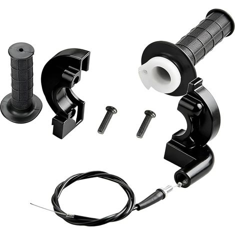 Poignée d'accélérateur de moto avec câble - Poignée d'accélérateur rapide pour Dirt Bike 50-250 cc - Poignées universelles de qualité supérieure avec câble d'accélérateur - Pour motocross et (1/5)