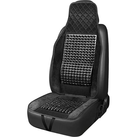 Tappetino per sedile auto con bordo a perline, nero, 45x120 cm, CSM-16, amio-04429 (1/5)