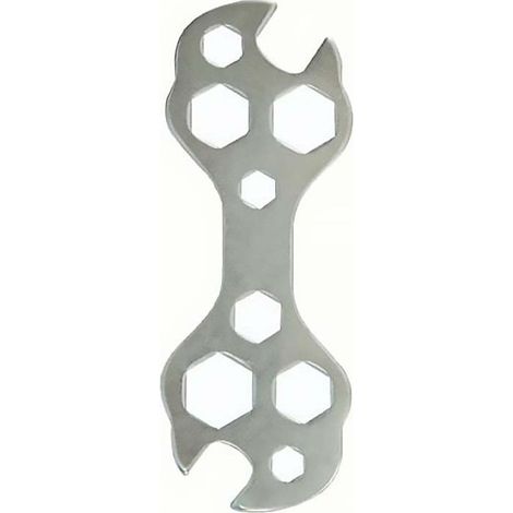 Clé à vélo multifonction - ergonomique, résistante à la corrosion, couleur argent - MARQUE