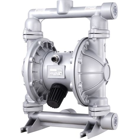 Mophorn Pompa a doppia membrana ad aria compressa, 44 GPM, 115 PSI Max, pompa di trasferimento pneumatica con ingresso e uscita da 1-1/2 pollici, lega di alluminio, include 2 membrane extra (1/5)
