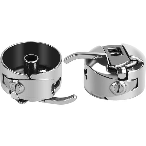 Lot de 2 boîtiers porte-canette,acier inoxydable,machine à coudre classe 15,chargement frontal,accessoire couture (1/5)