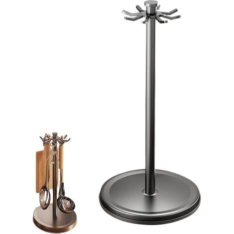 Soporte para utensilios - Organizador de cocina - Ordena la cocina - Gira 360 grados - 215 x 215 x 44 cm - Gris (1/5)
