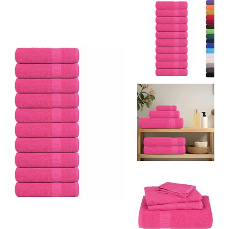 Handtücher 10 Stk. Rosa 50x100 cm 360 g/m² 100% Baumwolle - Handtuch - Handtücher - Badetuch - Gesichtstuch (1/5)
