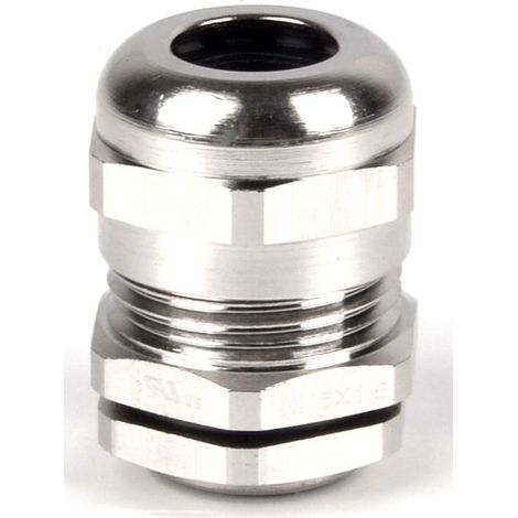 Presse-étoupe M16 x 1.5 en Laiton nickelé pour câble de 4mm à 8mm, avec contre-écrous, IP68 ( Prix pour 1 )