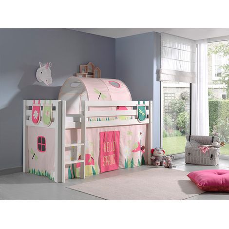 Letto basso con molle Vipack Pino 90x200 - Bianco (1/2)