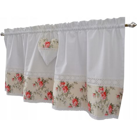 Coperta in cotone con motivo a rose provenzali, 300 x 60 cm
