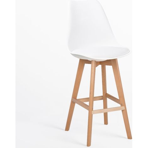 Pacco di 4 sgabelli alti 75 cm con cuscino in similpelle Nordic SKLUM            