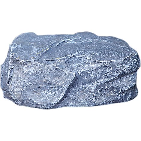 Boîte à clés extérieure imitation pierre Type A Bleu Clair Résine lumineuse décorative rangement créatif extérieur sécurisé (1/5)