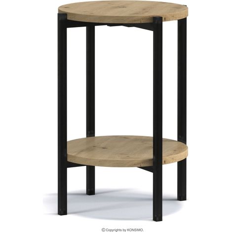 KONSIMO GERIS Couchtische Wohnzimmertisch Spanplatte, dunkebraun