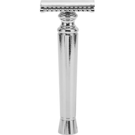 Rasoir de sûreté vintage avec manche ergonomique, anti-rouille - Idéal pour barbier à domicile, salon ou voyage - Cadeau pour hommes (1/5)