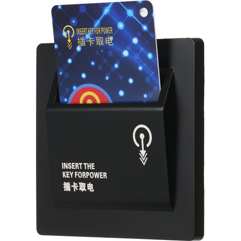 Irovami Prise de courant mécanique haute puissance 40 A pour hôtel, permettant d'économiser l'énergie. Insérez votre carte magnétique pour activer l'alimentation.