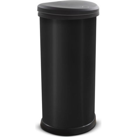 Curver Deco Bin D-Shape Push Lid 40L, Black