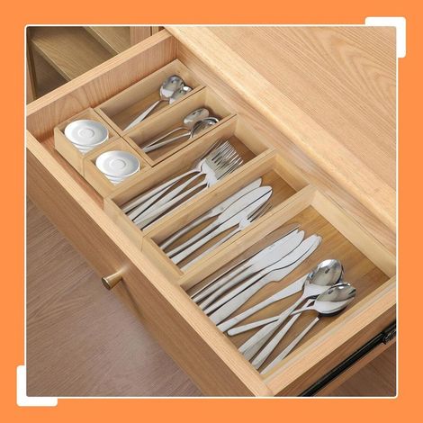 Ensemble de rangements de tiroir en bambou 7 pieces tailles variees (1/5)