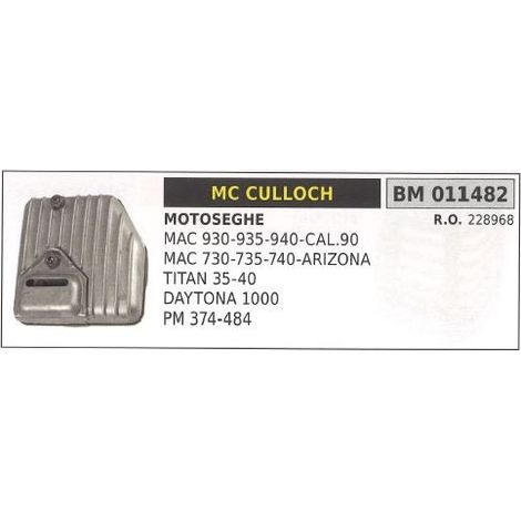 Schalldämpfer MC CULLOCH Bürstenmäher MAC 930 935 940 CAL.90 011482