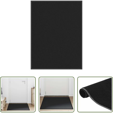 Paillasson antidérapant -  Paillasson noir 90x120 cm (1/5)