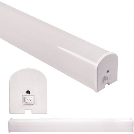 Blanc Neutre - Applique de salle de bain IP44 - avec interrupteur - 8W (1/3)