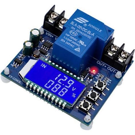 Module de commande de charge pour batterie de stockage DC6-60V 30A, carte de protection, minuterie de chargeur, écran LCD XY-CD63L (1/5)