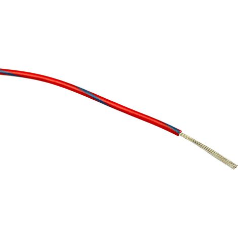 Fils de câblage RS PRO, 0.5mm², Bleu/Rouge, 100m, 1 000 V c.a. ( Prix pour Bobine de 100 Mètres )