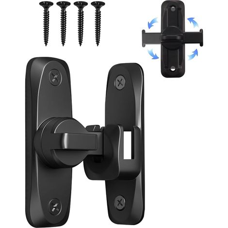 Verrou de porte coulissante Verrou pour portes coulissantes Verrou coulissant 90/180 ° Verrou de porte pour jardin, cuisine, fenêtre, intérieur