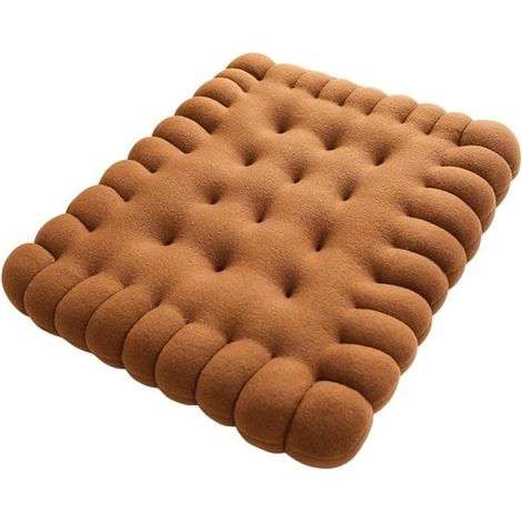 Coussin en forme de biscuit, tapis de sol élégant pour chaise de méditation, marron foncé, carré. (1/5)