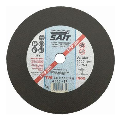 DISCO SOTTILE ABRASIVO FLEX TRONCATRICE TAGLIO FERRO METALLO ACCIAIO 29227V MM 230X2 (29229)