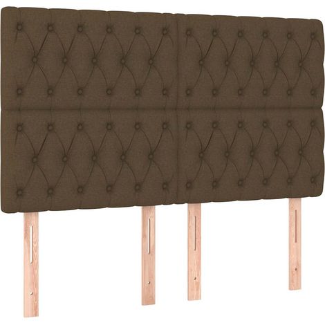 Maison Exclusive - Cabecero de cama marrón oscuro 160x7x118/128 c (1/5)