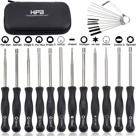 Set de 10 Outils de Réglage de Carburateur Réglage Tronçonneuse Tournevis Reglage Carburateur Tronconneuse 2 Temps Tournevis Pacman/Single D pour Poulan Husq STHIL Echo Débroussailleuse (1/5)