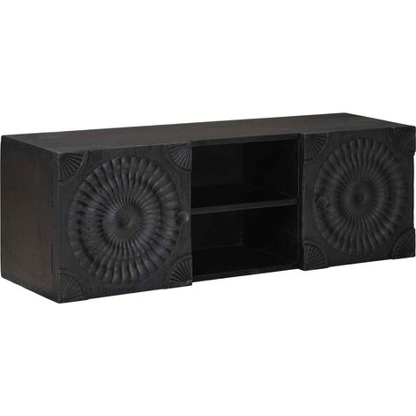 vidaXL Mobile TV con lo scaffale con porta Nero 105 x 30 x 35 cm