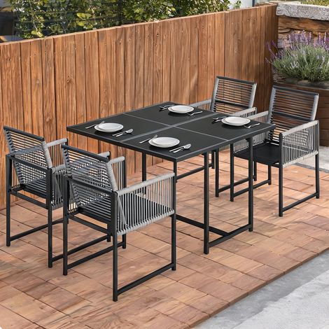 Salon de jardin en acier Netzstoff 120 x 120 x 72 cm (1/5)