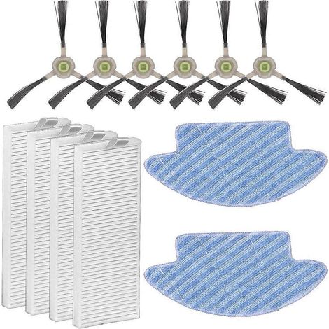Accessoires pour aspirateurs robots Lefant M210 Pro, M210B, M213S, OKP Life, K3A, K4 et K5 : lingette de nettoyage, filtre HEPA et brosses latérales. (1/5)
