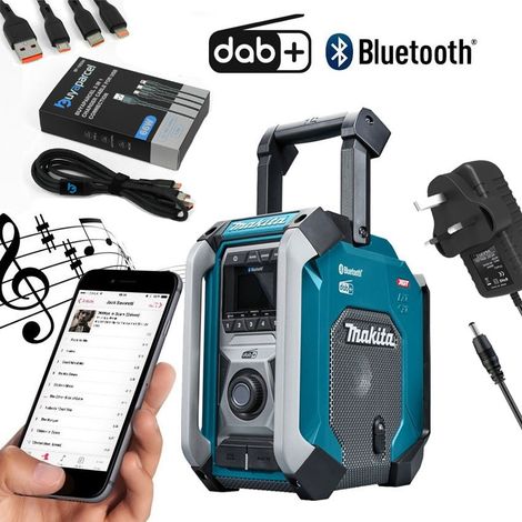 Makita MR007GZ Digital DAB Site Radio DAB Bluetooth USB Charger 18V 40V XGT +USB (1/5)