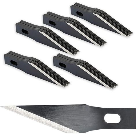 Lame de Rechange Antirouille pour Cutter Précision Scalpel Chirurgical Modelisme 11 (1/5)