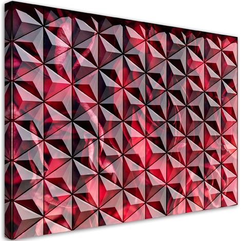 Quadro su tela, Geometria rossa - 60x40 (1/5)