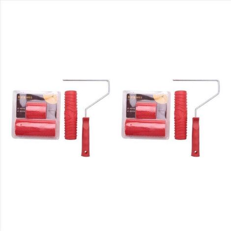 Set di 2 rulli per pittura testurizzati da 17,8 cm (7 pollici) + 4 strumenti per pittura effetto legno, strumento artistico per imitazione venature carta da parati -Crezuo