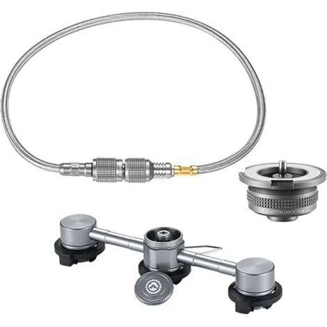 Adaptateur butane 3 en 1, tuyau d'extension, adaptateur pour four à gaz, embout de conversion pour cartouche de gaz, réchauds portables à butane de type bouteille (1/4)