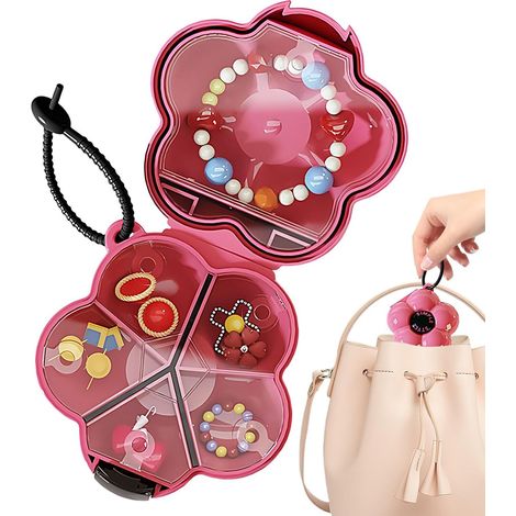 Boîte à fleurs - organiseur en forme de fleur avec compartiments multifonctionnels - Étui de rangement pour colliers boucles d'oreilles, bracelets, bagues, décoration de la maison (1/5)