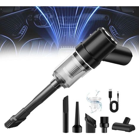 Aspirateur Portable - 8000 Pa - Sans Fil - Batterie Lithium 1800 mAh - Pour Voiture et Intérieur - 5 Accessoires - 500 ml (1/4)