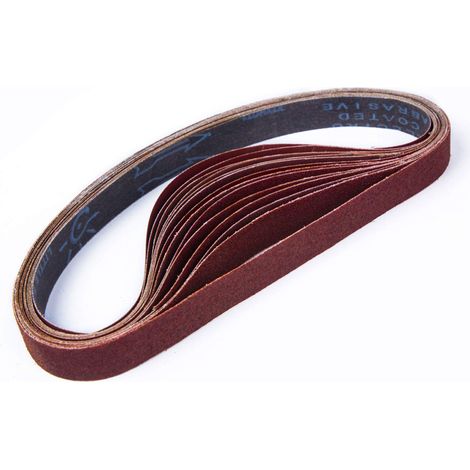Bande Abrasive 25 x 762 mm, Bandes Abrasives Mixte (3x grains 80/120/150/240/400) pour Ponceuses à Bande(15 pièces ) (1/5)