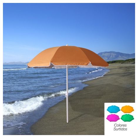 OMBRELLONE SPIAGGIA ALLUMINIO UPF POLY T.UNITA Ø200CM 32MM PAPILLON (1/5)