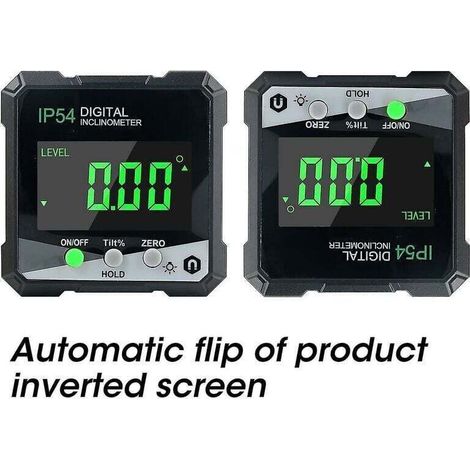 Rilevatore di angoli digitale, goniometro/misuratore di angoli con schermo LCD, inclinometro con magnete, misurazione digitale degli angoli (1/3)