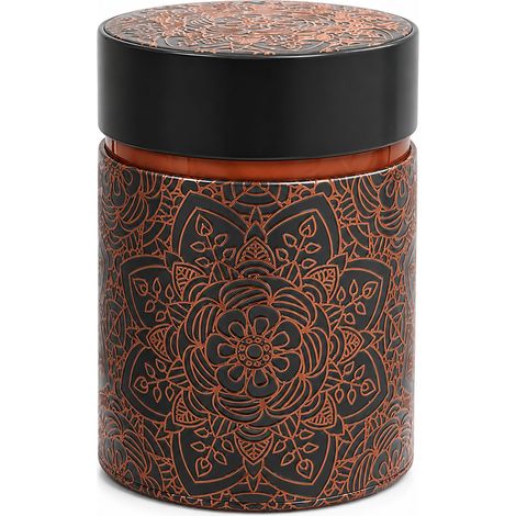 Boîte à thé mandala anthracite orange 500 g (1/3)