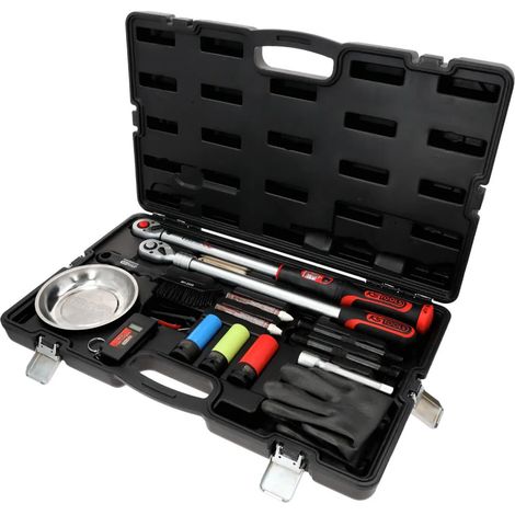KS TOOLS 516.2450 MASTER KIT DE CHANGEMENT DE ROUE AVEC CLÉ DYNAMOMÉTRIQUE À CLIQUET INFINITOOL 1/2'', 20-200 NM, 18 PIÈCES