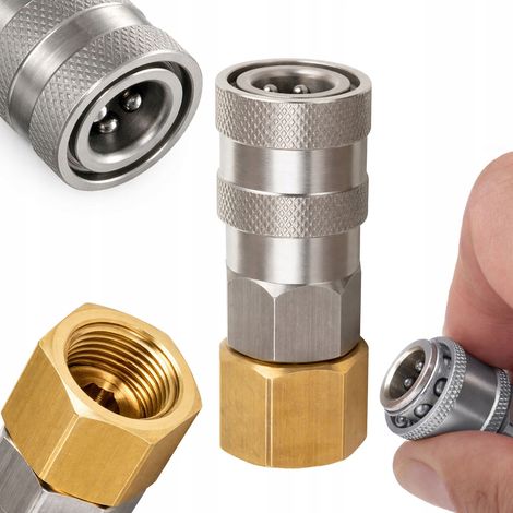 QuickConnect M18 INOX – Schnellkupplungsaufnahme Edelstahl  M18 Innengewinde 150 bar  für Hochdruckreiniger